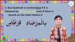 Lesson 15c: Rules of Raa (Short Tajweed Series, Indo-Pak Script)