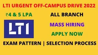 LTI Off-Campus drive 2022 | All Branch | Bulk Hiring | ₹4 & 5 lpa | Apply Now