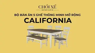 DT801 - BỘ B&Agrave;N ĂN 5 GHẾ TH&Ocirc;NG MINH MỞ RỘNG CALIFORNIA