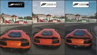 Forza 5 vs Forza 6 vs Forza 7 - Lamborghini Aventador at Prague