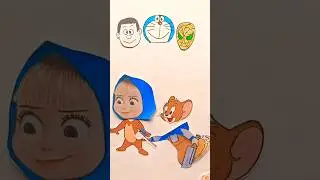 Blue hammering&hearts;️ Masha jerry face😆😂 exc #drawing #ytshorts #drawing #usa #viral #tomandjerry