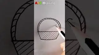 Drawing Of Fruit Basket With Fruits | Easy Drawing shorts