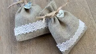 Burlap Wedding Favor Bags