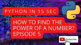 EP5: How to find the power of number in python #pythonprogramming #numbers #learnpython #shorts