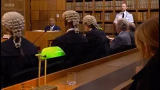 Eastenders George testifies against Eddie as he is asks what he saw and heard scene