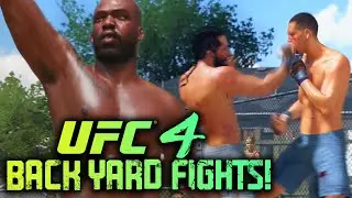 UFC 4 Back Yard Fight Gameplay! Jon Jones vs. DC - Jorge Masvidal vs. Nate Diaz | EA UFC 4 Gameplay!