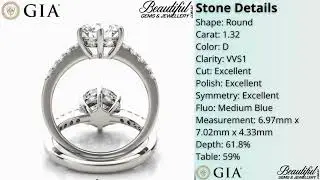 2 Carat Extravagant 18K Engagement Ring with Round-Cut Diamond and Side Stones