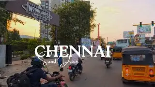 Chennai Sunset Traffic Drive | Arumbakkam [4K]