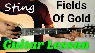 Fields of gold easy guitar chords lesson | Sting