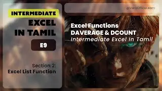 E9: Excel Functions DAVERAGE & DCOUNT | Excel In Tamil