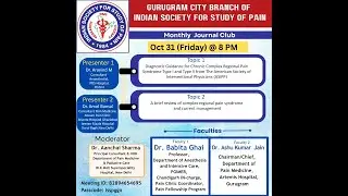 JC-10 (Oct 2025) CRPS diagnosis & treatment I Dr. Aravind M I Dr Amol Bansal I ISSP, Ggn City branch