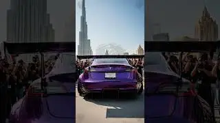 Tesla Model 3 LIBERTY WALK STYLE en DUBAI | Burj Khalifa 🏎️🔥