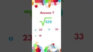 Square Root Of 529 #shorts #youtubeshorts #maths #ytshorts