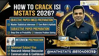 How to prepare for ISI MSTATS 2026 Examination?  Objective, Subjective and interview preparation?