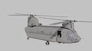 CH-47A US Army Transport Helicopter 3D Model Turntable #3dmodeling #3dart #3dgamedevelopment