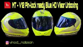 MT Blade Helmet - V12 Pin-lock ready Blue HD Visor Unboxing & review
