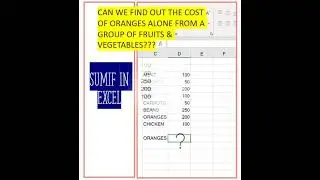 How to find SUM of an item from a group in excel | SUMIF #shorts
