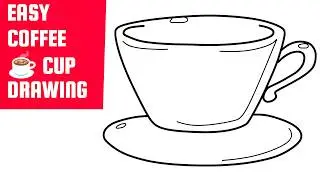 Very Easy Coffee Cup Drawing By Ashish Samrat, Coffee Cup, Tea, Chai , Morning,