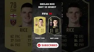 DECLAN RICE BEST VS WORST CARD IN EVERY FIFA! (10-25)  #eafc#rice #arsenal #england