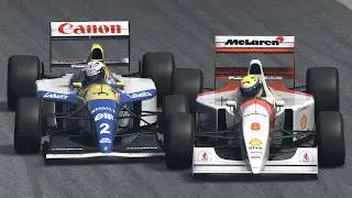 Ayrton Senna vs Alain Prost | McLaren-Ford MP4/8 vs Williams-Renault FW15C | F1 1993 at Silverstone