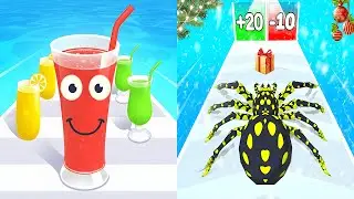 Juice Run VS Spider Run Spider Evolution - All Levels SpeedRun Gameplay Android iOS Ep45
