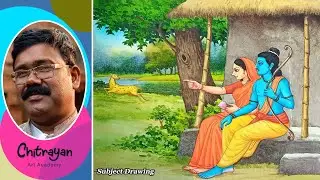 Adipurush Shri Ram Drawing With Watercolor | Lord Ram Sita Drawing Colour | Adipurush Ram Painting 🙏
