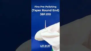 Fine Grit Pre-Polishing Taper Round End Bur | Diamond Dental Bur