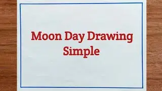 National Moon Day Drawing / National Moon Day Poster Drawing Easy / Chandra Dinam Poster Drawing