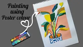 easy poster colour painting tutorial | painting plants #painting #postercolour