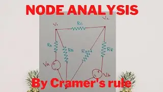 NODE ANALYSIS 🔌💡🔌💡BY USING CRAMER'S RULE 🔌💡🔌💡🔌💡#CIRCUITS#EEE#PROBLEMS IN NODE VOLTAGE 🔌💡🔌💡#TNEB TRB