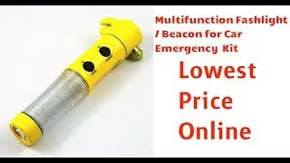 5-in-1 Emergency Hammer, LED Flashlight, Safety Belt Cutter, Magnet Surface and Led Torch