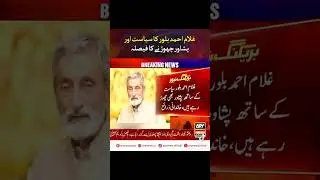 ANP Leader leave politics and Peshawer #anp #ghulamahmadbilour #anpleader #arynewslive