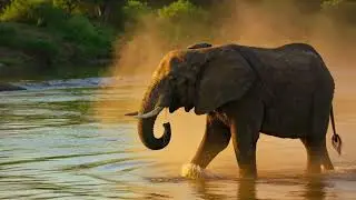 Wildlife Sounds for Relaxation and Focus Elephant River Ambience