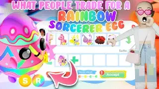 What people trade for a RAINBOW SHINY SORCERER EGG In Overlook Bay | Roblox