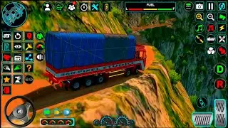 Indian Truck Driving In Dangerous Road । Offroad Indian Lorry Truck Simulator । Indian Truck Games