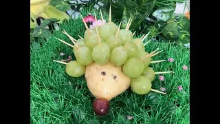 Sarah Ferguson making Grape Hedgehogs