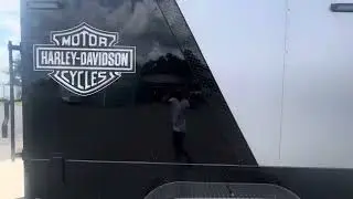 7X16 Harley Davidson Themed Motorcycle Trailer, 7x16TA