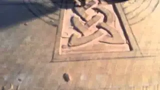 Carving a Celtic cross with knotwork