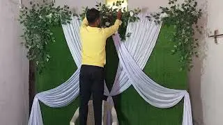 Diy-Unique Engagement,Birthday Backdrop Decoration Ideas at Home | Diy-Simple Flower Decoration 