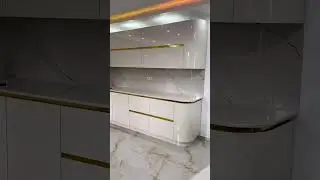 white# kitchen# flat# kitchen full modern kitchen golden profile viral video short video please like