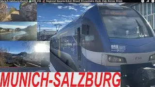 day trip to salzburg from munich 🚞BRB #4k 🚂 trainride #travel #mountains #solo #alp #snow #train
