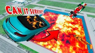 BeamNG's ULTIMATE Pool Crash Compilation! Water, Lava, Blood & Slime Ep 1