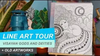 LINE ART TOUR | Mythological Visayan Gods and Deities Illustrations + Old Artworks || oleeesart