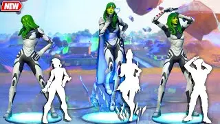 Gamora Fortnite (by Marvel's Guardians of the Galaxy) doing all Built-In Emotes!..