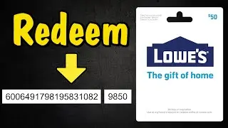 How to Redeem a Lowe's Gift Card on Website (Lowes)