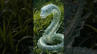 ⭐an elegant and large crystal snake #cristal #animals #anaconda #serpent #snake #zoo