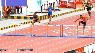 400m Hurdles Final Junior Boys in19th National Federation Cup Junior U20 Athletics Championship 2021