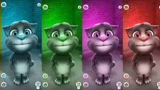 Talking Ginger color Effect video Funny Moments Tom 2 cat cartoon gameplay colors effects videos 😲
