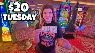 I Tried the $20 Method on 10 NEW Slot Machines in Las Vegas!