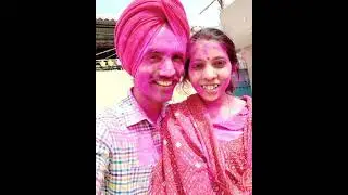 Our 1st Holi Celebration ❤🧡💛💚💙 || PikuHarry #shorts